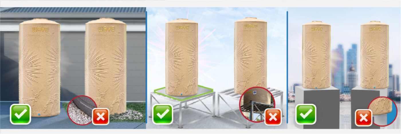 Lắp đặt bồn nước trên nóc nhà hay ở sân vườn