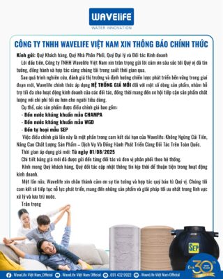 CÔNG TY TNHH WAVELIFE VIỆT NAM XIN THÔNG BÁO CHÍNH THỨC